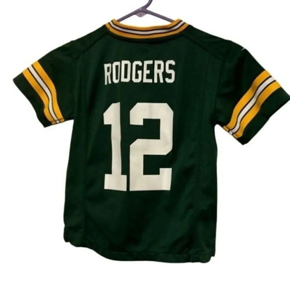 Green Bay Packers Aaron Rodgers Size Youth Medium 5/6 Nike On Field Jersey